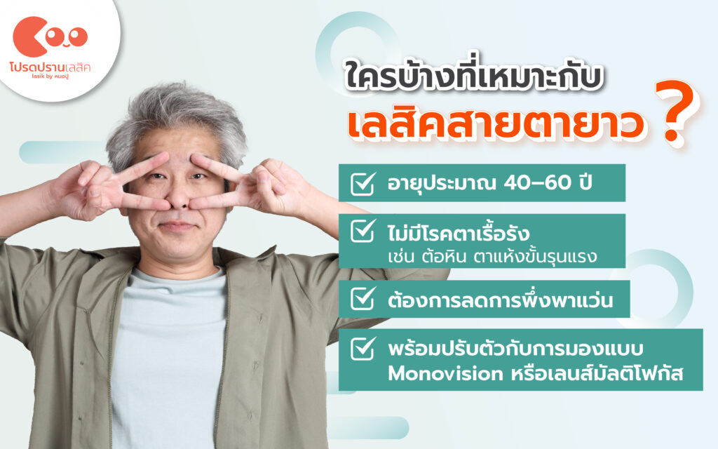 ใครบ้างที่เหมาะกับเลสิคสายตายาว