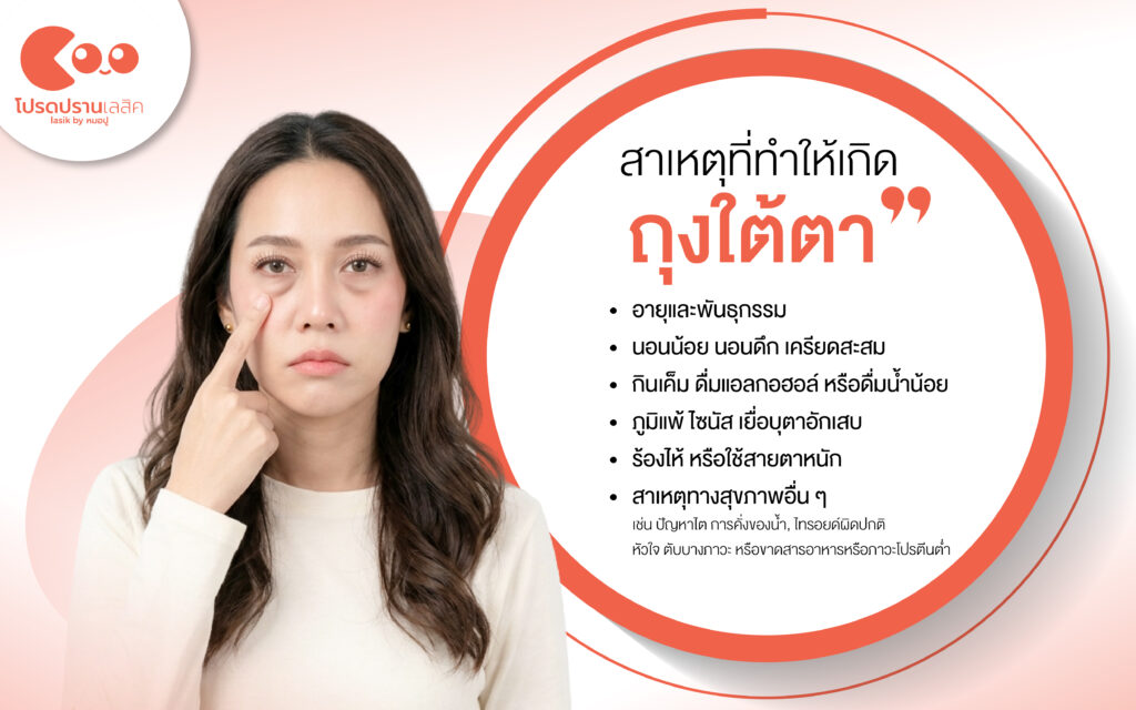 ถุงใต้ตา สาเหตุและประเภท